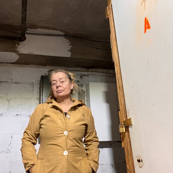 Light Beige Trench Coat with hoodie - Picture 6 of 9